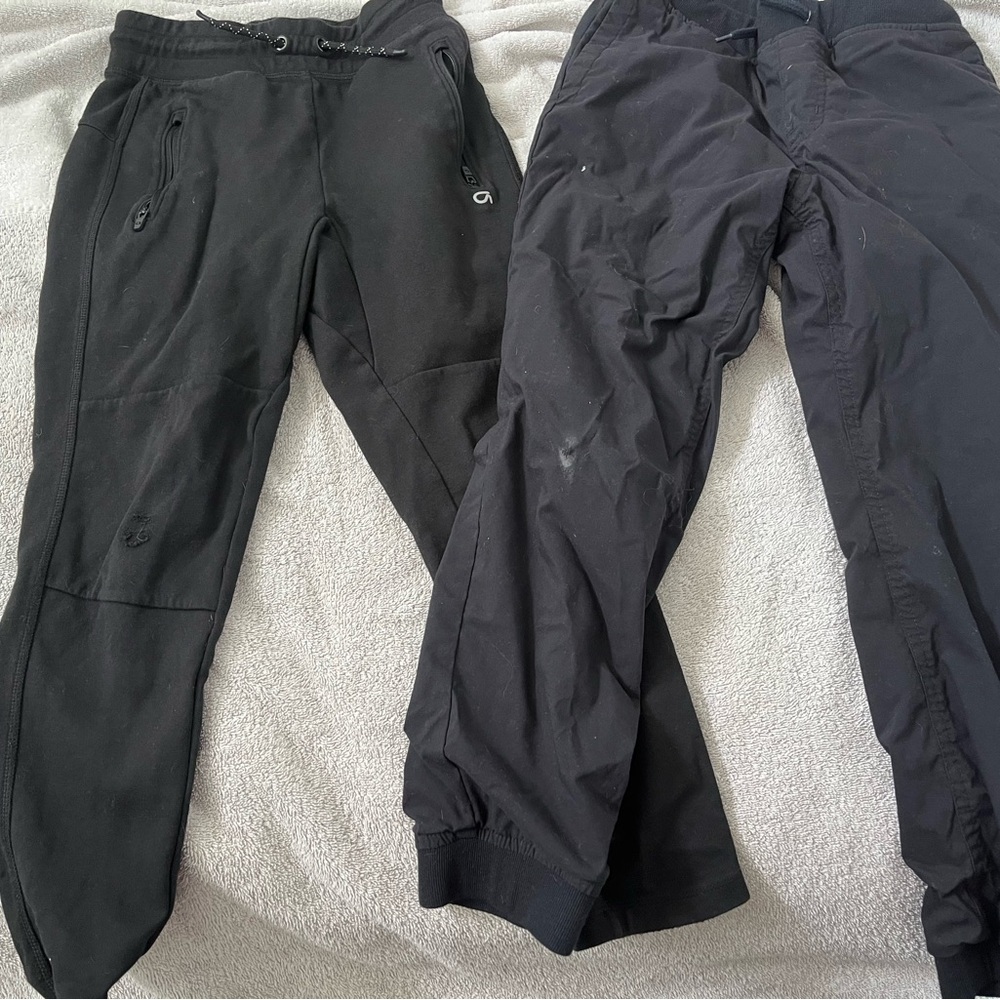 GAP Boys Black active pants & ripzone fleece lined black pants - boys size medi